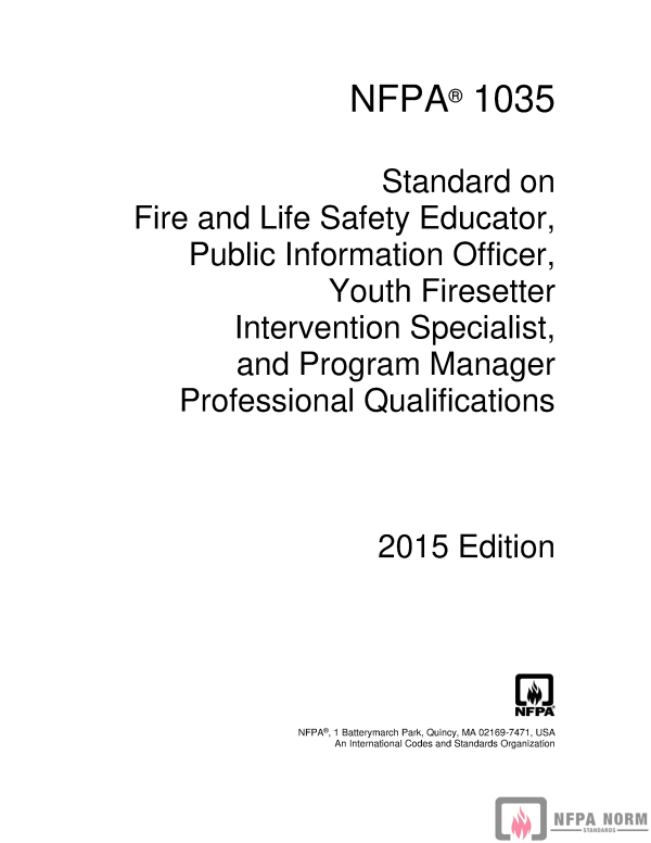 NFPA 1035 PDF